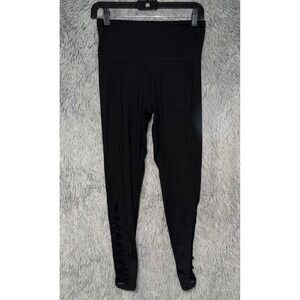 Victoria's Secret PINK Ultimate Black Athletic Leggings Cutout Detail Size S